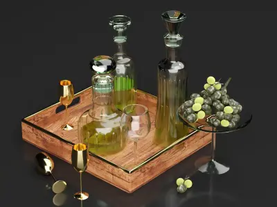 Kitchen Decorative Set 3D model