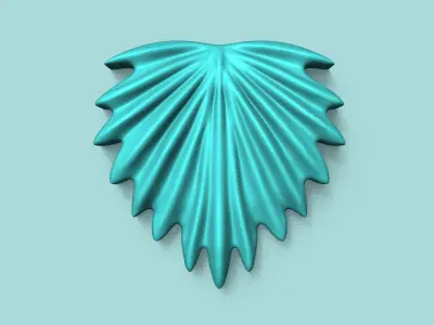 Chinese Fan Palm Leaf - Silicone Mold Maker - Template 3D print model