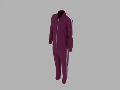 Sport Suit Low-poly 3D model 15