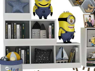 toys and furniture set  Low-poly 3D model