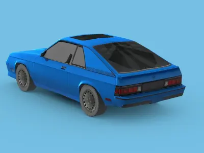 Dodge Charger L-body 1987 Low-poly 3D model