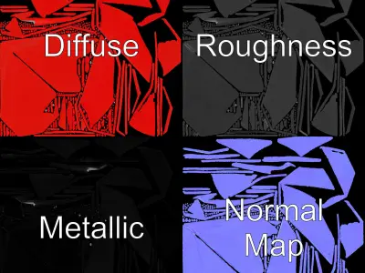 Geometric Heart Shape D Model Pack Low-poly 3D model