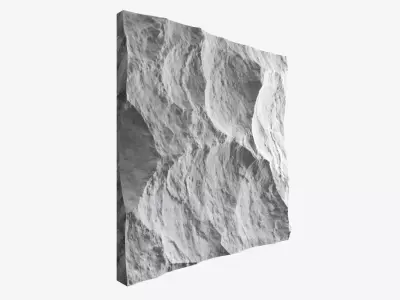 413-RockPanel rock wall art 3D model