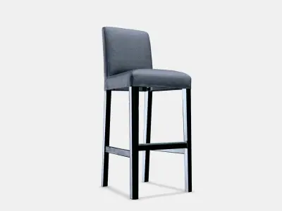 BERGMUND Bar stool with backrest 1 Low-poly 3D model