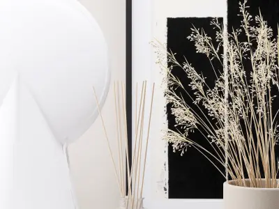 Decorative set with lamp 3D model