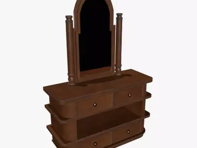 Medieval Wall Mirror V02 Low-poly 3D model