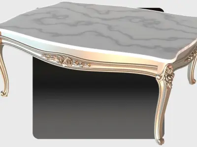 Carved tea table for cnc 13 3D model