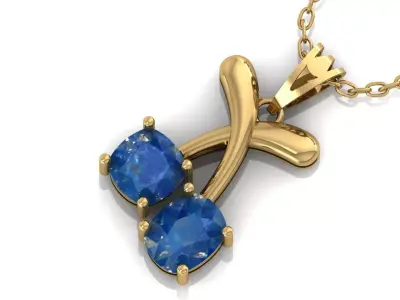 Pendant Necklace 3D print model 7