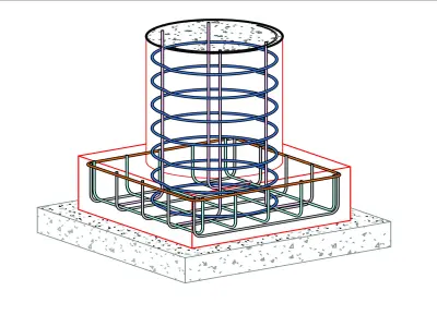 Soil structure foundation 3D model