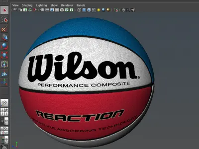 Basketball ball tricolor Low-poly 3D model