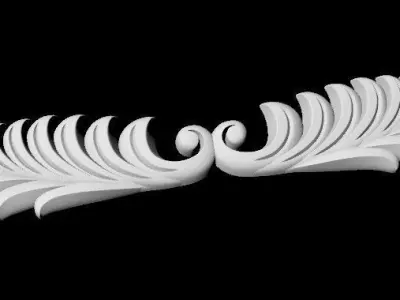 Central decor ornament for furniture 3D model 224