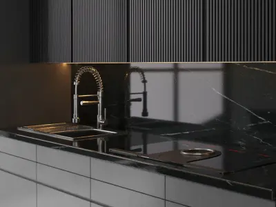 Kitchen 014 Low-poly 3D model