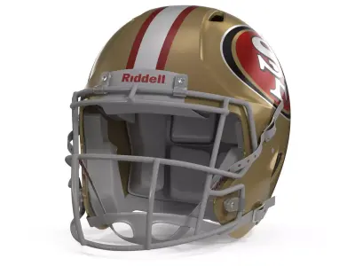 San Francisco 49ers American Football Helmet 3D model