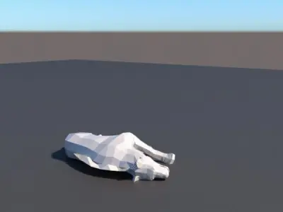 lowpoly Hyena wolf 3D model