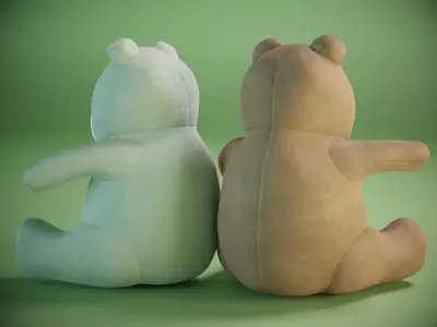 Teddy Bear Toy PBR Low-poly 3D model