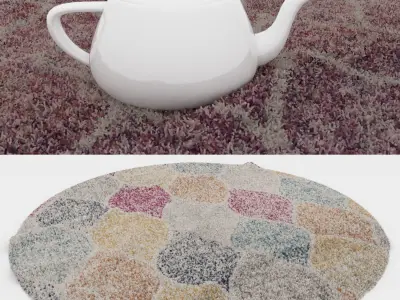 Round Rug Set 144 3D model