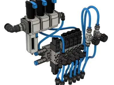 Comando Pneumatico  3D model