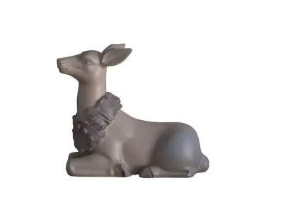 Mama Reindeer Sitting Figurine  3D print model
