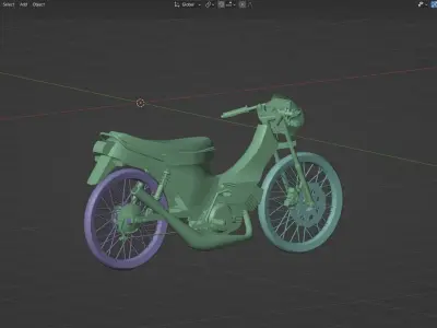Honda nova 110 Low-poly 3D model
