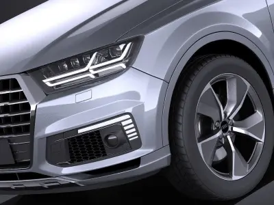 Audi Q7 e-tron 2017 VRAY 3D model