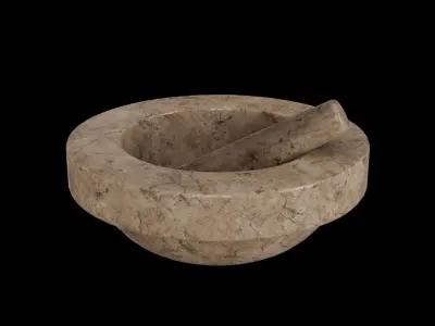 Matching Pestle muddy Low-poly 3D model