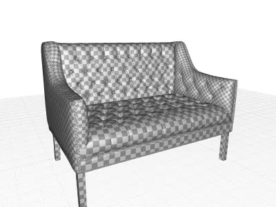 Almira Seater Loveseat 3D model