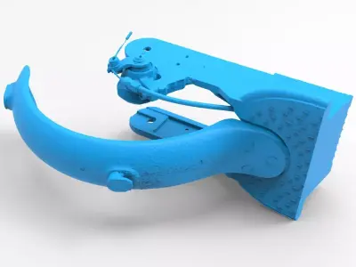 Xiaomi m365 electric scooter rear wheel mounting scan  3D print model