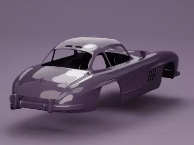 1954 Mercedes-Benz 300SL Gullwing body car 164 132 124 3D print model