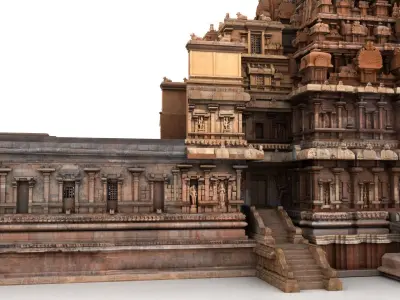 thanjavur brihadeeswarar temple 3d model 3D model