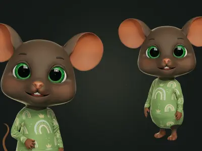 GAME-READY 3D Character - Mouse John Low-poly 3D model