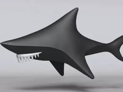 Shark Creature Figure Fan Art Toy 3D print model