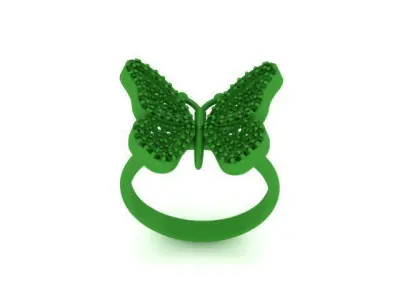 butterfly fashion ring 3D print model