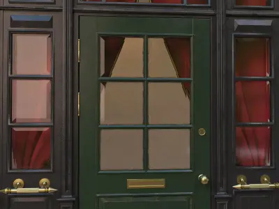 Entrance classic door 11 3D model