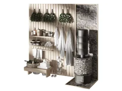 Filling for saunas and baths 3D model