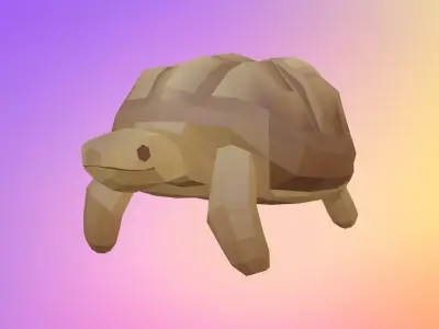 Low poly tortoise Low-poly 3D model