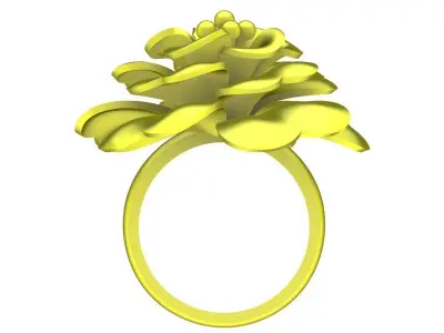 Luxury Layered Flower Ring 3D Model for Jewelry 4432 3D print model
