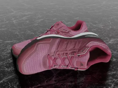 ADIDAS 3D SHOES - RED - SUPERNOVA Low-poly 3D model
