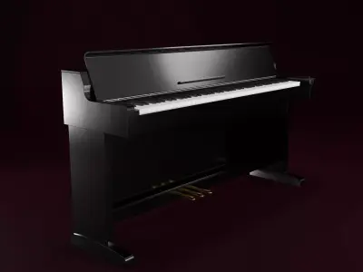 E Piano 3D model
