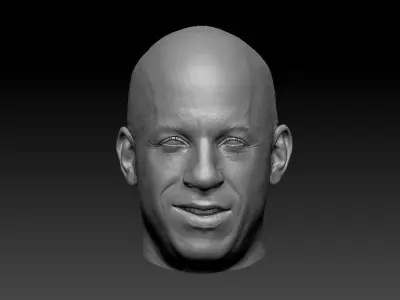Vin Diesel head 3D model