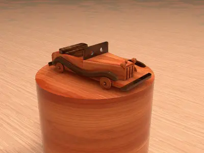 WOODEN CAR 3D model buy