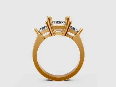 Woman Luxury Ring 3D print model