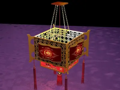 Chinese palace lantern  3D model
