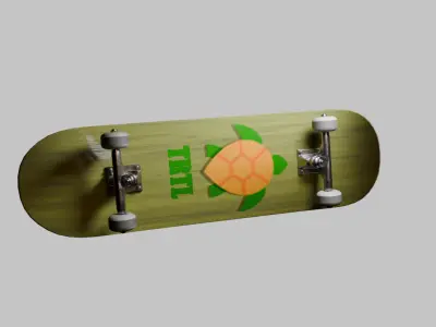 Skateboard - Turtle Deck Design 3D model