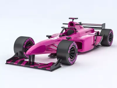 Formula 1 car model 07 Low-poly 3D model