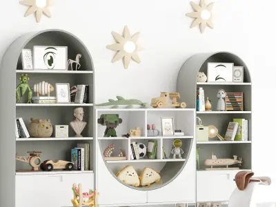 Children Room Set 2 Smile Bookcase  3D model