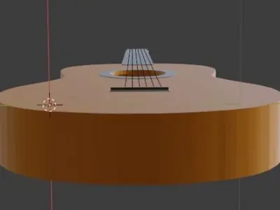 guitar acoustic Low-poly 3D model