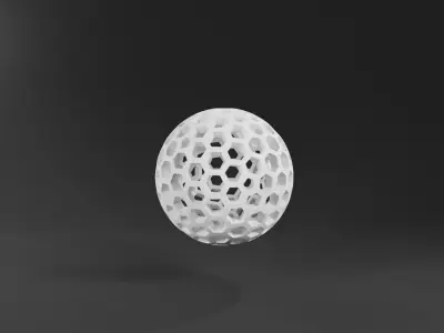 AIRLESS TABLE TENNIS BALL - PING PONG - STL - 3MF WITH SUPPORT 3D print model
