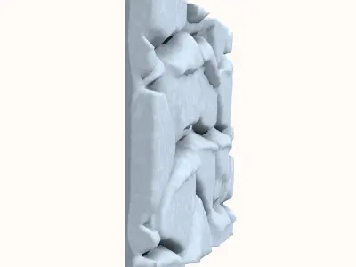 Aged Fieldstone Wall Architecture 3D model