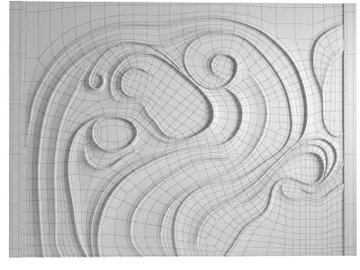 Decorativ panel wave 29 3D model