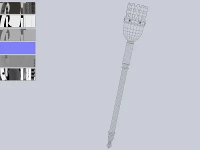 Torch Low-poly 3D model